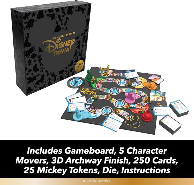 Disney Trivia Board Games for Family Night, Travel Games, Strategy Game, 6+ | Disney Toys, Family Game Night, Travel Games, Screen-Free, Holiday Game, Kids Board Game, Strategy Games