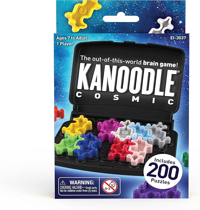 Educational Insights Kanoodle Cosmic - 3D Brain Teaser Puzzles for Kids, Spatial Puzzle Games for Adults, Teens and Kids, Problem Solving Toys and Logic Puzzles, Single Player Games