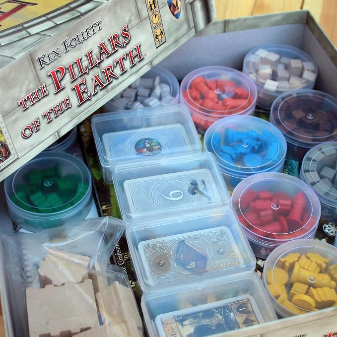 BitsBins Board Game Piece Storage and Organizers, Accessories That Organize Tokens and Components Both in The Game Box and During Game Play | Combo Pack of 6 Pods, 4 Minis, 4 Originals and 4 XL's