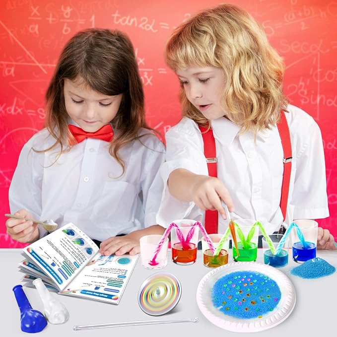 UNGLINGA 40+ Experiments Science Kit for Kids Chemistry Set STEM Toy | Reaction, Magic, Fun, Educational Toy Gift Idea, for Boys and Girls Birthday, Christmas, S.T.E.M Scientist Learing Toy