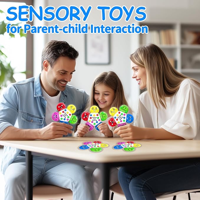 Color Sorting Sensory Toys for Kids with Autism, Autistic 5-7 | Travel Gifts for Kids, Social Emotional Learning Activities, Fine Motor Skills, Calming Fidget Toys, Feelings Wheel, Ages 3+