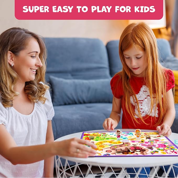 Candy Factory Board Game for Kids 4-6 Year Old & Family, No Reading Needed | Fun beginner-friendly adventure in the land of candy, candy-themed educational toy for family game night & classroom