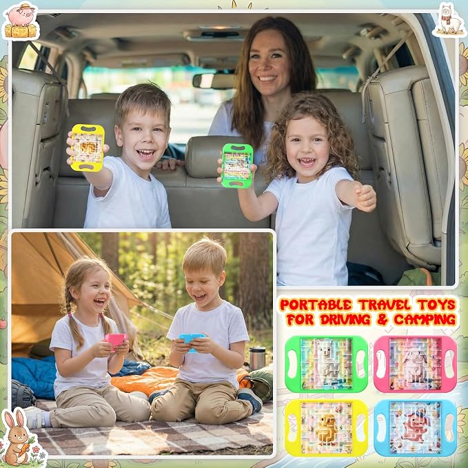 JellyArch 36 Pcs Mini Maze Puzzle Bulk for Kids Maze Cubes, Pastel | Small Educational Handheld Puzzle Brain Teaser Back to School Classroom Exchange Gifts for Students Adults