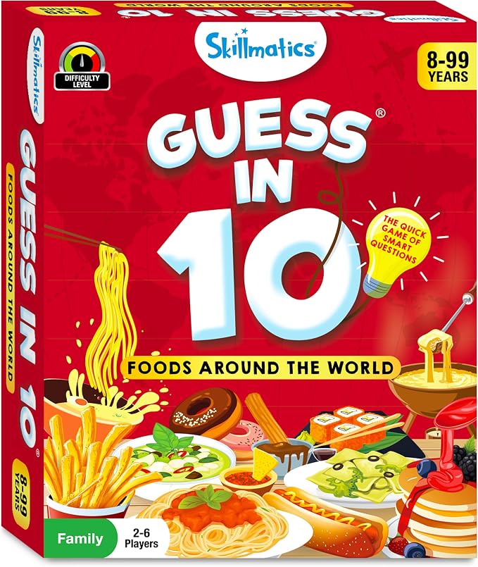 Skillmatics Guess in 10 Foods Around The World - Card & Trivia Game | Educational Travel Toys for Boys and Girls, Board Games, Geography & History, Gift for Kids Ages 8 & Up