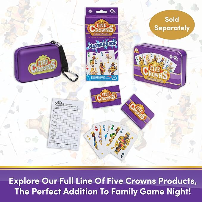 Five Crowns JR Rummy Style Card Game for Kids, Cards for Family Game Night | Family Game Night, Travel Games, Screen-Free, Holiday Game, Playing Cards, Kids Card Game, 5 Year Old