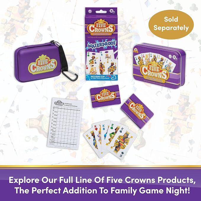 Five Crowns Rummy Style Card Game for Kids and Adults, Family Game Night | Family Game Night, Travel Games, Screen-Free, Holiday Game, Playing Cards, Award-Winning