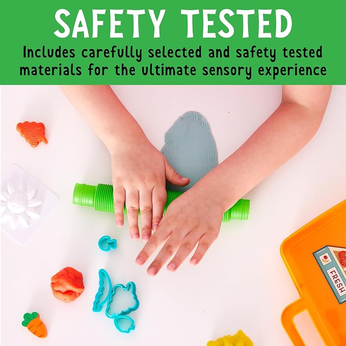 Creativity for Kids Sensory On The Go: Farmers Market - Preschool and Toddler Learning Sensory Kit, Sensory Bin Toddler Activities for Ages 3-5+