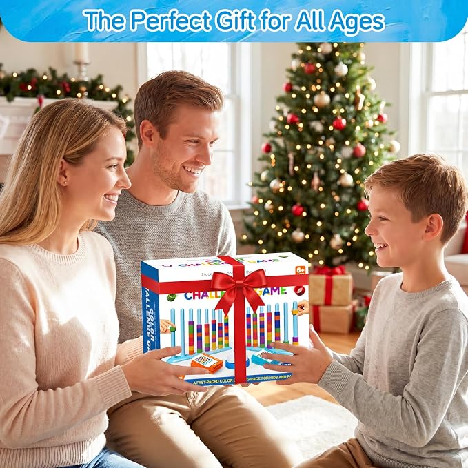 LLESSOO 2 Pack Color Challenge Game, 2 Players Color Matching Puzzle Game, Fun Board Game for Kids 6-8-12, Adults, Party & Family Game Night, Birthday Christmas Party Gifts for Boys & Girls