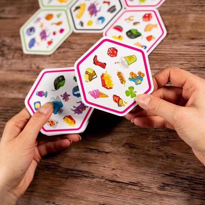 Asmodee Spot It! Connect - Fast-Paced Team Matching Game, Quick Reflexes, Fun for Game Night with Family and Friends, Great for Kids & Adults, Ages 8+, 2-8 Players, 15 Minute Playtime | Match symbols to connect four cards in a row. Ages 8+, 2-8 players...
