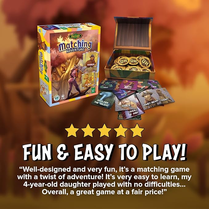 Matching Adventure Memory Game, Matching Games for 3 Year Olds and Up, Fantasy-Inspired Strategy and Concentration Game