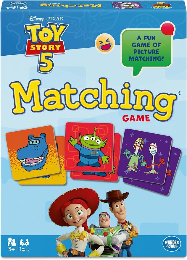 Wonder Forge Toy Story 5 Matching Game - Fun and Educational Memory Game for Boys and Girls Ages 3-5 - Featuring Woody, Buzz, and Pixar Favorites