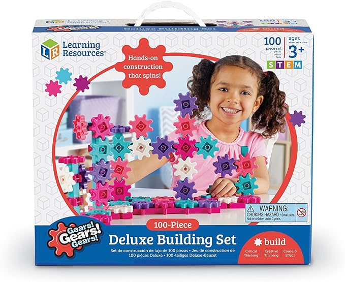 Learning Resources Gears Deluxe Building Set, Pink