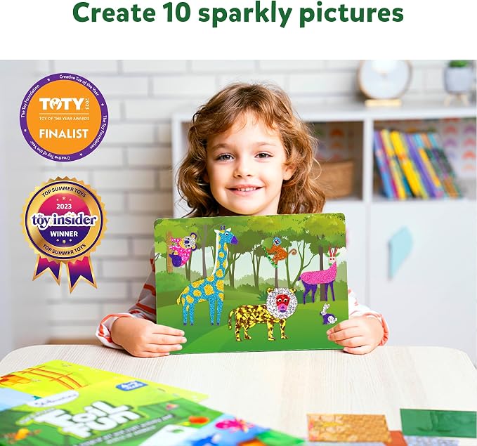 Skillmatics Foil Fun Bugs & Butterflies & Animals Bundle, No Mess Art for Kids, Craft Kits & Supplies, DIY Creative Activity, Gifts for Girls & Boys Ages 4, 5, 6, 7, 8, 9, Travel Toys