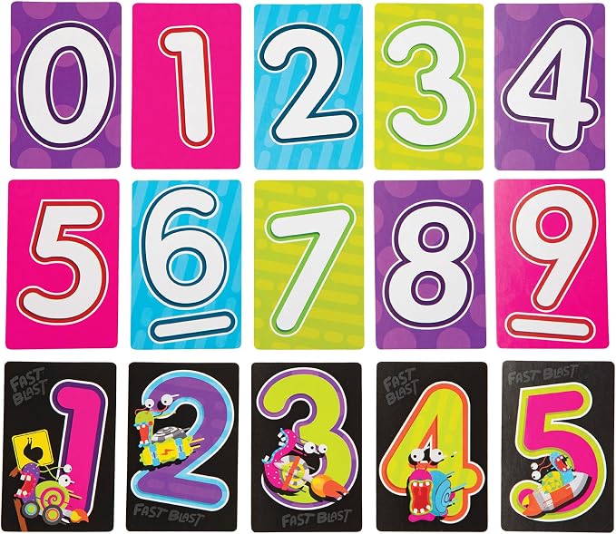 Fast Blast - Card Game for Families and Friends for Family Game Night - Quick-Replayable Game for 2 to 6 Players, Family Card Games for Ages 8 and Up | Simultaneous speed play, match colors or numbers, 155 cards, Speedy Snail wild cards, no batteries