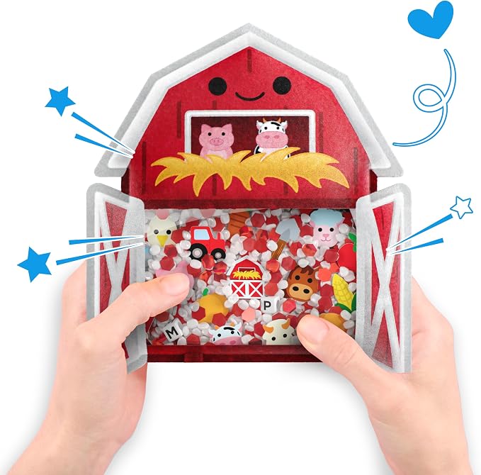 Vango BIZYBOO - The Original Seek & Find Plush - Hidden Object Search Problem Solving Educational Matching Game for Kids 2 and Up (Ol' Red)