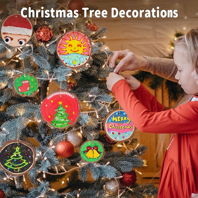 EPUMP Wood Painting Kit for Girls 8-12: Glow in The Dark Wood Arts and Crafts Supplies Kit for Kids 6-8 - Creative Paint Drawing Toys Easter Gifts for 6 7 8 9 10 11 12 Year Old