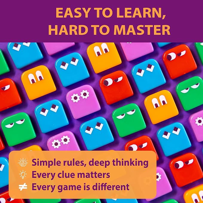 blue orange Got Five! Number Puzzle Strategy Game | Hidden Numbers Logic and Deduction Game | for Kids, Families and Adults | 2 to 4 Players | Ages 8+
