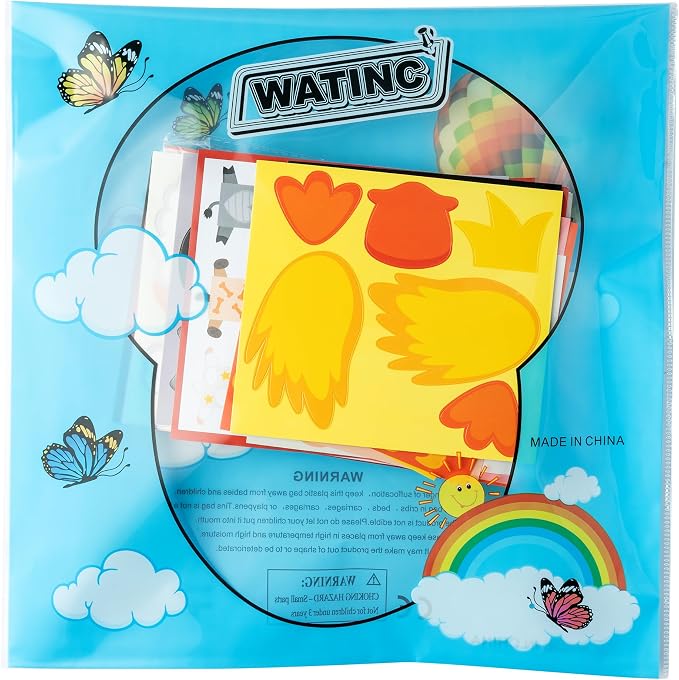 WATINC Hand Puppet Making Kit, Paper Sock Puppet Toys for Kids (Farm) | 9 Styles, Make Your Own Storytelling & Role Play Crafts, Creative Group Activity, Party Favors & Gifts for Kids Ages 4-8