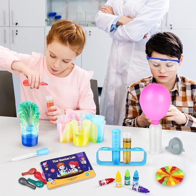 Science Kit for Kids,80 Science Lab Experiments,Scientist Role Play | STEM Educational Learning Scientific Tools,Birthday Gifts and Toys for 6 7 8 9 Years Old Boys Girls Kids