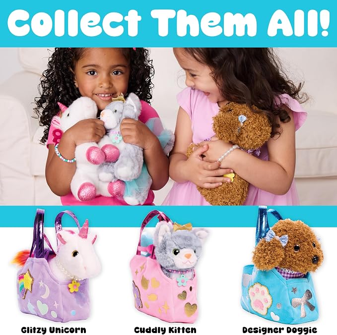 Creativity for Kids Glitzy Unicorn Kit | Adopt, Accessorize & Decorate Your Plush Pet | Toddler Purse & BFF Jewelry | Encourages Imaginative Play & Fine Motor Skills (Ages 4+)