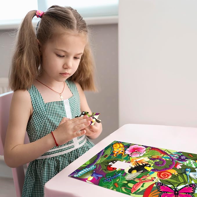 48 Piece Puzzles for Kids Ages 4-6 - 4 Jigsaw Kids Puzzles Ages 3-5 | Learning Insects, African, Amazon, Ocean Animals Puzzle - Jigsaw Game 4-8 Year Old - Educational Toys for Toddlers