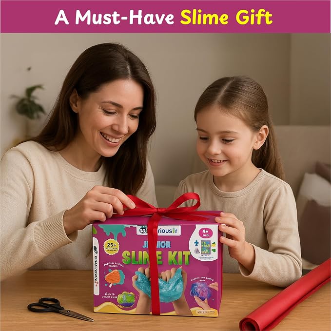 DIY Slime Making Kit for Kids 4+ Years, Create Glitters, Includes Moulds | Unicorn Dinosaur Mermaid Themes, Instruction Manual & Collectibles Inside, Birthday Gift for Boys & Girls