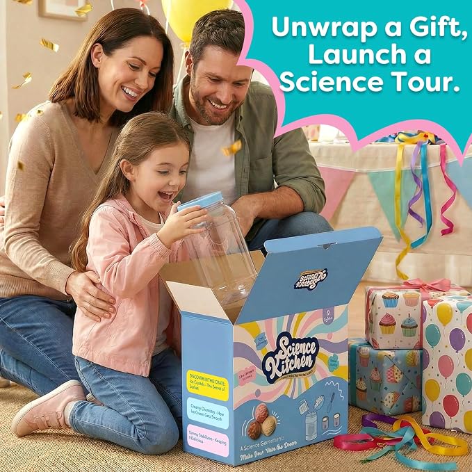 Aizweb Ice Cream Maker for Kids-Science Kits to Make Your Own Ice Cream | STEM Educational Food Science Experiments,Birthday Gifts for Boys&Girls Ages 5–14 | Includes Visual Recipes,Scoop,Cans&Whisks