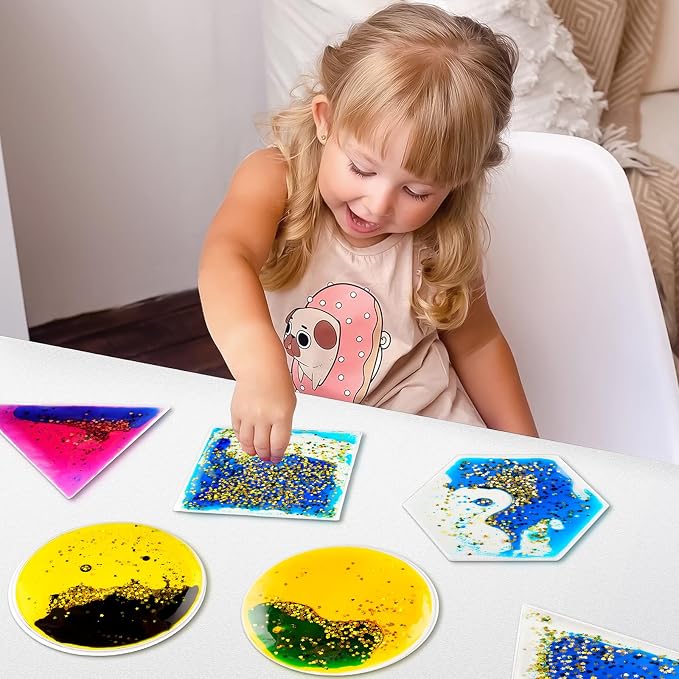 Onyoloy Liquid Sensory Soft Gel Toys - 24-Piece Set, Multi-Shape | Sensory Fidget Toys, Water Sensory Toys, For Nursery, Playroom, For Toddlers and Kids with Autism