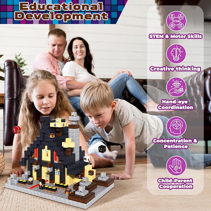 GraceDuck 100 PCS Magnetic Blocks - Magic‘s House Magnetic Building Blocks, Stacking Magnets for Kids, Sensory Toy for STEM Montessori Sensory Toys for Kids 3+ Boys and Girls Christmas Birthday Gifts