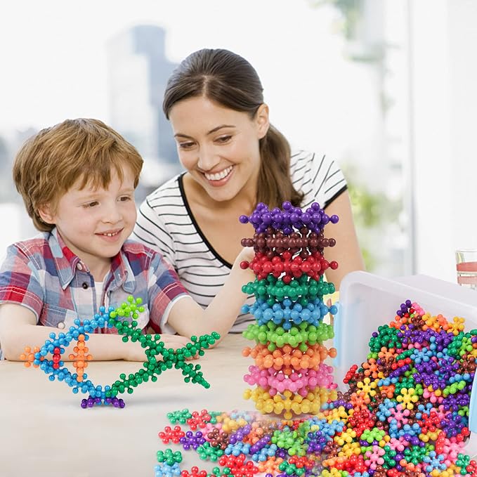 NEOACT 600 PCS Building Blocks STEM Toys, Interlocking Solid Plastic Toys | Safe Material Creativity Educational Toys Sets for Preschool Kids Boys and Girls Aged 3+
