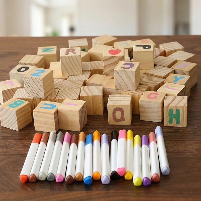 Ninekong 50 Pack Unfinished Wood Blocks 1.5 Inch - Solid Pine Wooden Cubes for Crafts, Sanded Smooth Natural Wood Squares for Painting, DIY Projects, Puzzle Making & Home Decor | Solid Pine, Sanded Smooth Natural Wood Squares, For Crafts, Painting, DIY...