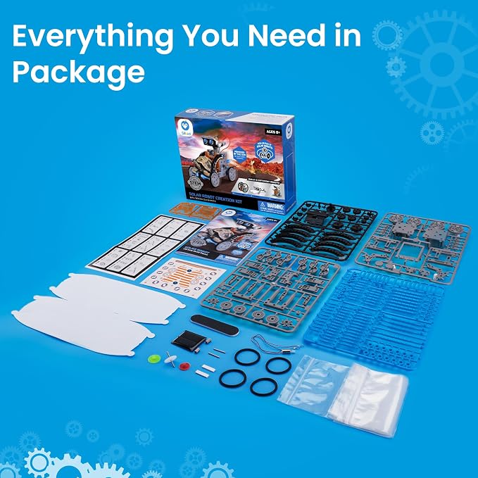 Sillbird 12-in-1 Solar Robot Building Kit STEM Gift for Boys Ages 8-13 | Powered by the Sun, Engineering Skills, DIY Educational Kit, Birthday Presents for Kids, Buildable Learning Set, 190 Pieces
