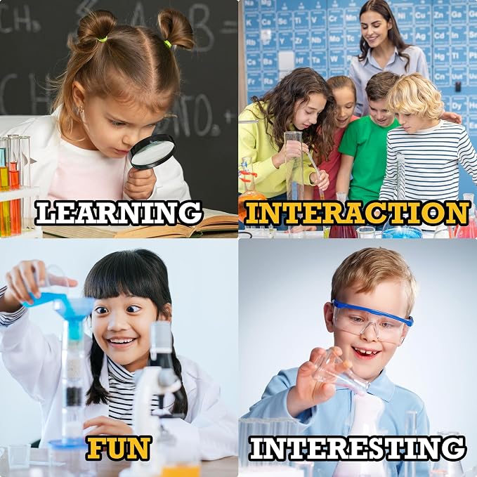 Dr. STEM Toys - Kids First Chemistry Set Science Kit | 29 Lab Elements Includes 10 Easy Experiments | Safe and Non-Toxic Ideas for Kids | Stem Experiments, Learning & Educational Toys