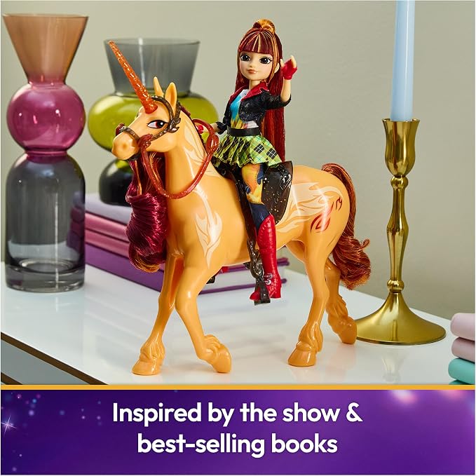 Unicorn Academy 11-inch Cinder Figure, Dolls & Unicorn Toys, Ages 4+ | Power of Friendship, Poseable Head, Brushable Mane & Tail, Recreate Show Moments, Storytelling Play, Birthday Gifts for Girls