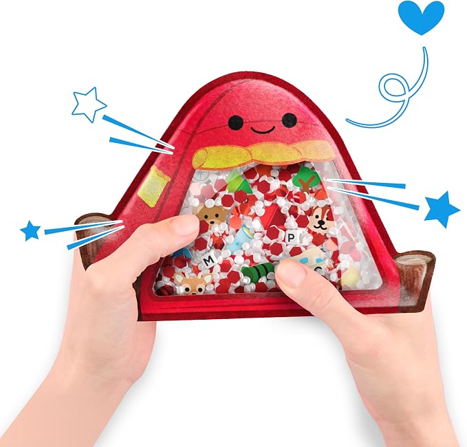 Vango BIZYBOO - The Original Seek & Find Plush - Hidden Object Search Problem Solving Educational Matching Game for Kids 2 and Up (Smores)