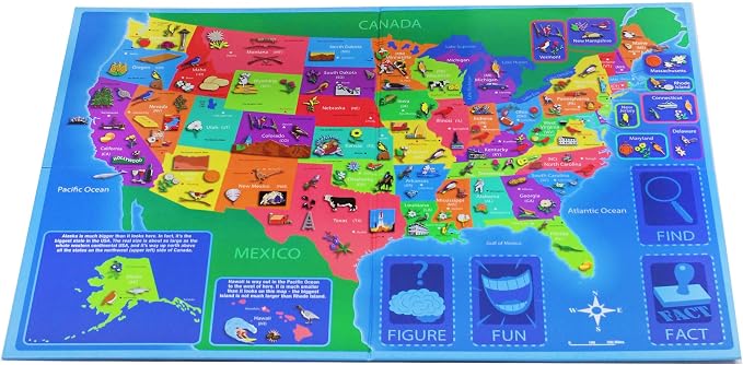 Game Zone Great States - Fun and Educational Geography Game for Ages 7+ - An Engaging Way to Learn about the 50 States with Friends and Family