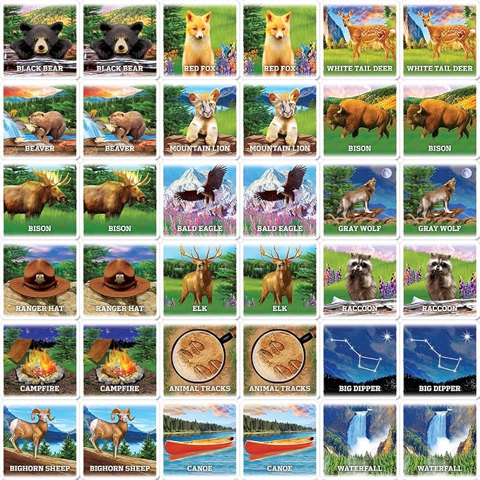 MasterPieces Kids Games - Jr Ranger Matching Game - Game for Kids and Family - Laugh and Learn