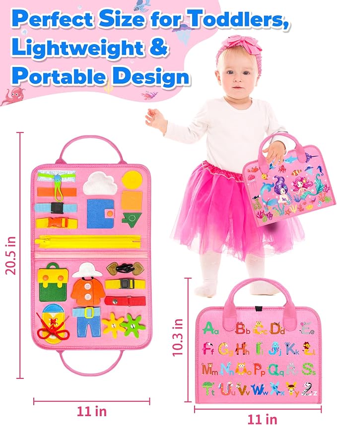 Busy Board Montessori Toys for Toddler Boy Birthday Gifts Busy Book | Sensory Toys, Airplane Car Travel Toy, Learning Educational Toys, Activity Book, Toddler Activities, Fine Motor Skills