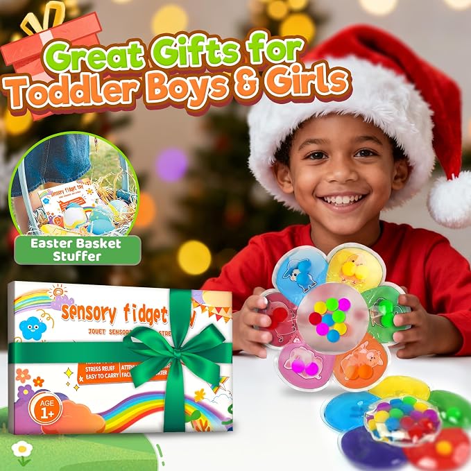 2PC Color Sorting Sensory Toy for Toddler Girl, Farm Animal Roadtrip Travel Essential Fidget Game, Montessori Preschool Learning Activities for Kid Boy Aged 2 3 4 Dementia Easter Basket Stuffer Gift