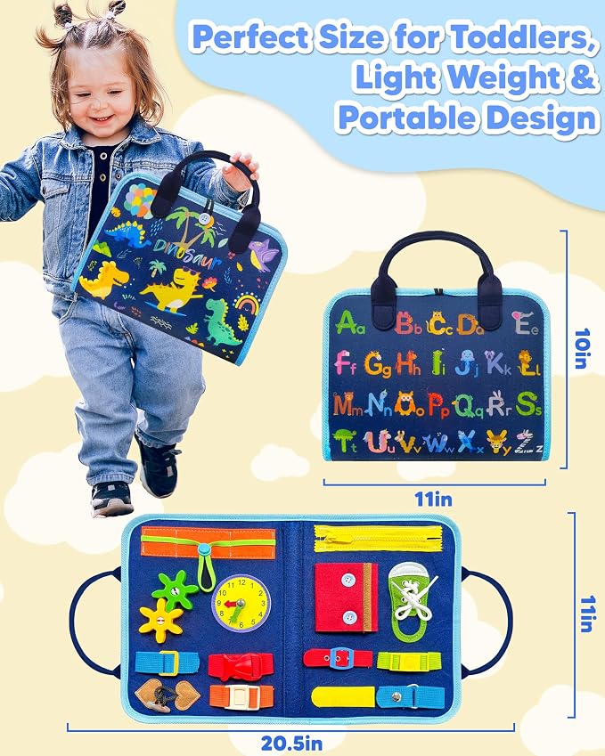 Busy Board Montessori Toys for Toddler Boy Birthday Gift Busy Book | Airplane Car Travel Toy, Learning Educational Toys, Activity Book, Toddler Activities, Sensory Toys, Fine Motor Skills