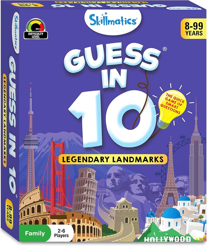 Skillmatics Guess in 10 Legendary Landmarks – Educational Travel Toy | For Boys, Girls & Kids Who Love Card Games, Geography, History & Trivia, Gift for Ages 8, 9, 10 & Up