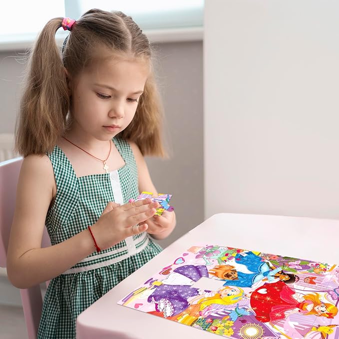 48 Piece Puzzles for Kids Ages 4-6 - 4 Jigsaw Kids Puzzles Ages 3-5 | Learning Fairy Tales - Jigsaw Puzzle Game for Boy and Girl 4-8 Year Old - Educational Toys for Toddlers