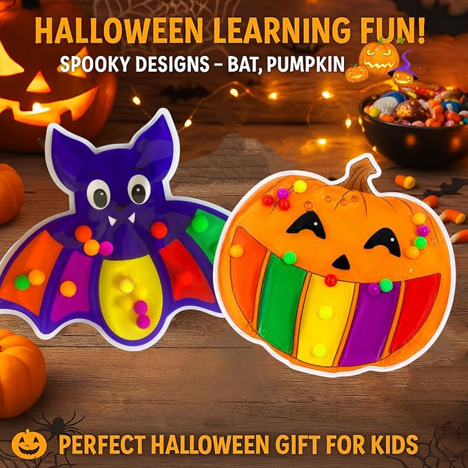 UURM 2 Pack Halloween Color Sorting Sensory Toy Travel Toys for Toddler 2+