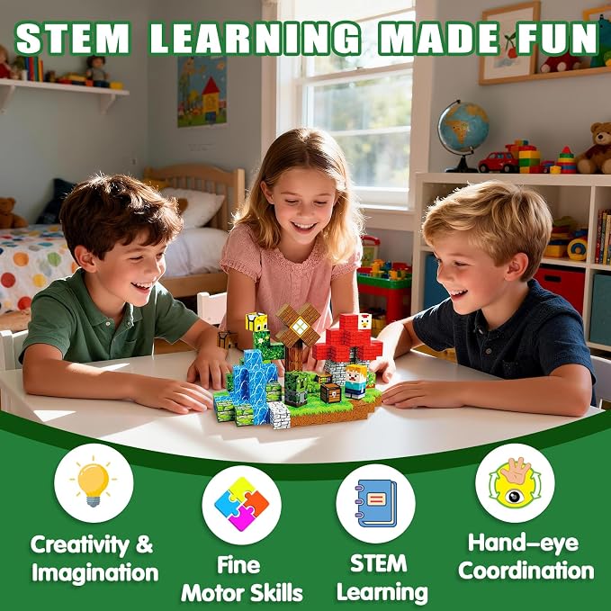 Magnetic Blocks, 100PCS Toys Building Cube Birthday Gifts for Kids | Magnetic Cubes, 0.8 inches Building Blocks, STEM Construction Toys Christmas Birthday Gifts for Kids Boys Girls