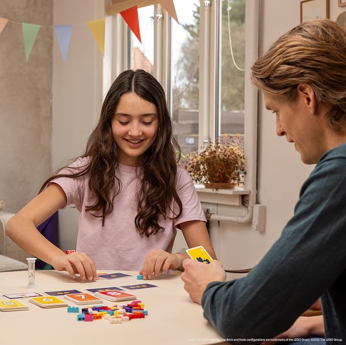 Asmodee Brick Like This! The Official Lego Party Game - A Fast, Fun Building Game for Families, Kids, Teens & Adults, Ages 7+, 2-8 Players, 15 Minute Playtime | A Fast, Fun Building Game for Families, Kids, Teens & Adults, Ages 7+, 2-8 Players, 15 Minu...
