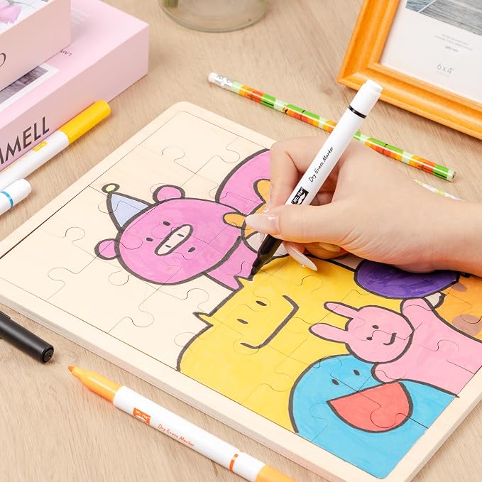 Mr. Pen- Blank Wooden Puzzle, 100 Pieces, 14.2" x 10.6" | Wooden Blank Puzzles to Draw on