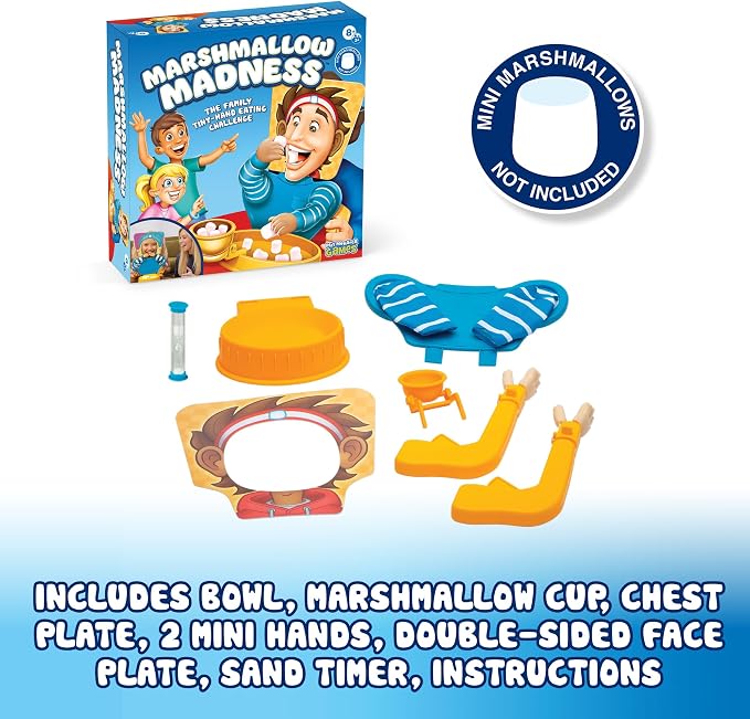 Marshmallow Madness Board Game – Hilarious Family Board Games for Kids & Adults, Fun Fast-Paced Party Game for Family Night, Interactive Kids Board Games, Ages 8+