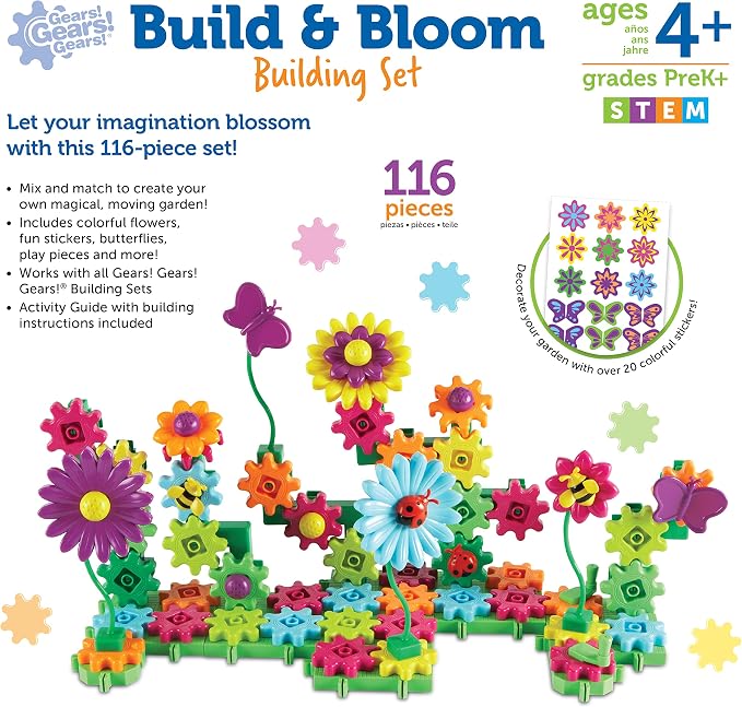 Learning Resources Gears Build & Bloom Building Set