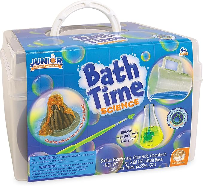 MindWare Junior Science Academy: Bath Time– 5 Amazing Beginning Science Experiments for Kids Ages 4 & Up – Boys & Girls Have Fun Learning About Science at Home