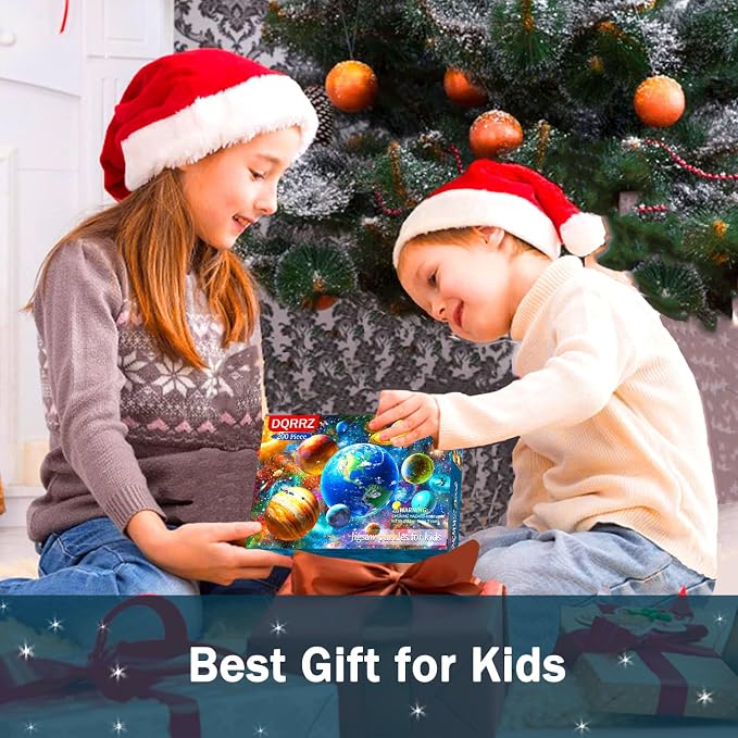 Puzzles for Kids Ages 6-8 8-10 Year Old - 200 Piece Solar System Planets | Educational Space Learning Toys Jigsaw Puzzles for 6 7 8 9 10 11 12 Years Old Boys and Girls.Birthday and Holiday Gifts